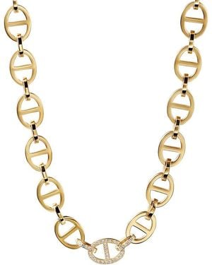 Jane Basch Cool Steel Plated Feragmo Necklace - Metallic