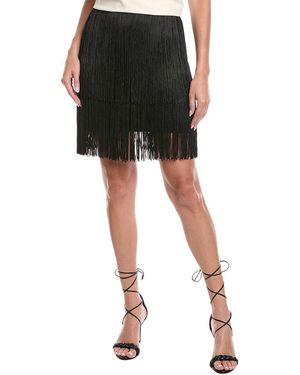 Kenneth Cole Fringe Mini Skirt - Black