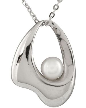Splendid 7Mm Pearl Pendant - Metallic