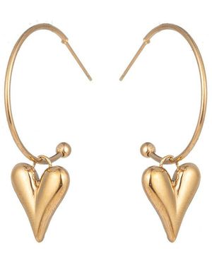 Eye Candy LA Luxe Collection Jasmine Heart Earrings - Metallic
