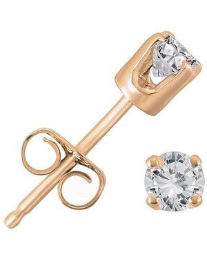 Diana M. Jewels Fine Jewelry 14k Rose Gold 0.33 Ct. Tw. Diamond Studs - White