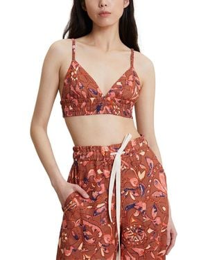 A.L.C. Lana Linen Bra - Red