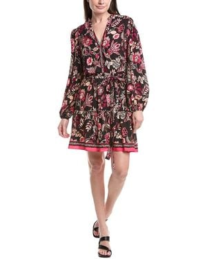 Adrianna Papell Tie Waist Mini Dress - Red