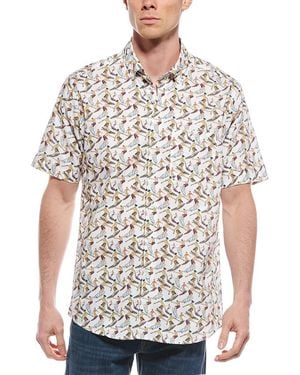 Scott Barber Surf Print Shirt - White