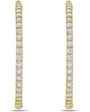 Diana M. Jewels 14K 3.70 Ct. Tw. Diamond Hoop Earrings - White