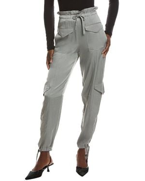 Ganni Washed Satin Pant - Grey