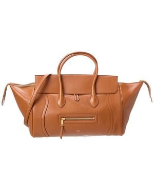 Celine Luggage Leather Tote - Brown