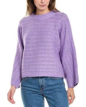 Design History Pointelle Sweater - Purple
