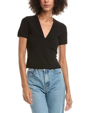 10 Crosby Derek Lam Belle Compact Knit Twist Front Jumper - Black