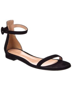 Gianvito Rossi Suede Sandal - Metallic