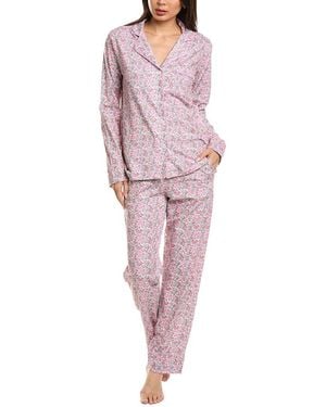 Petite Plume 2Pc Pima Pajama Set - Pink