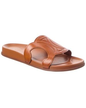 Celine Troimphe Leather Sandal - Brown
