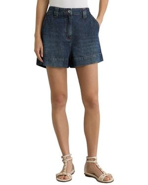 Reiss Olivia Lyocell Denim Relaxed Short - Blue