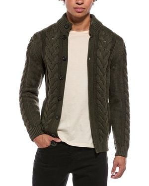 Isaia Cashmere-Blend Cardigan - Green