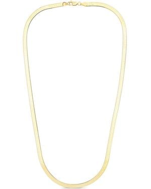 Italian Silver 14K Over Chain Necklace - White