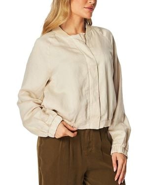 Bella Dahl Chloe Clean Linen-Blend Bomber Jacket - Natural