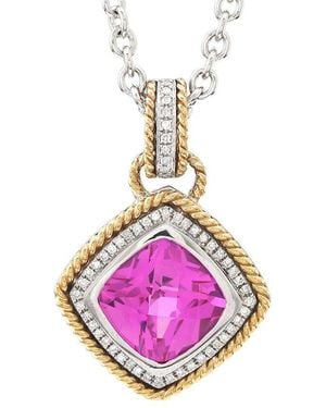Gemstones 14K & 5.52 Ct. Tw. Diamond Necklace - Pink