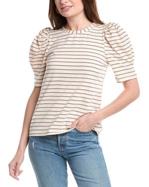 English Factory Stripe Top - Grey