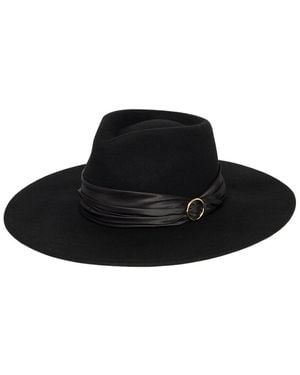 Trina Turk Josie Wool Fedora - Black