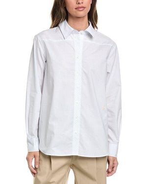 Brooks Brothers Oversized Poplin Blouse - White