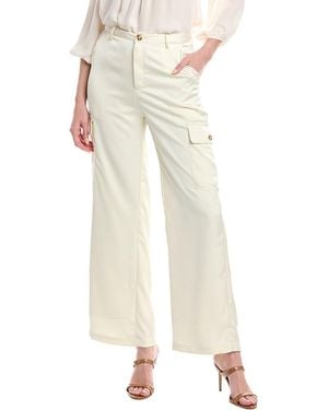 Gracia Satin Wide Leg Pant - Natural