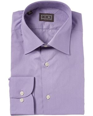 Ike Behar Contemporary Fit Woven Dress Shirt - Purple