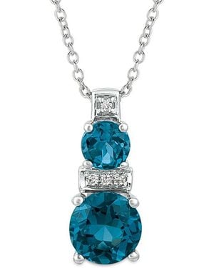 Le Vian 14K Vanilla 1.06 Ct. Tw. Diamond & Topaz Necklace - Blue