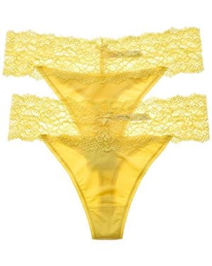 Skarlett Blue Set Of 2 Goddess Thong - Yellow