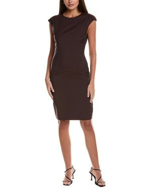 BOSS Dironah Wool Sheath Dress - Brown
