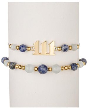 Eye Candy LA Gemstone Bracelet Set - Natural