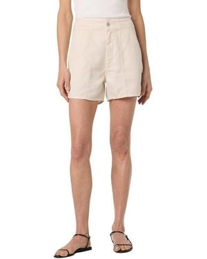 Hudson Jeans Trouser Short With Pieced Waistband - White