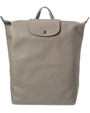 Longchamp Le Pliage Xtra Medium Leather Backpack - Grey
