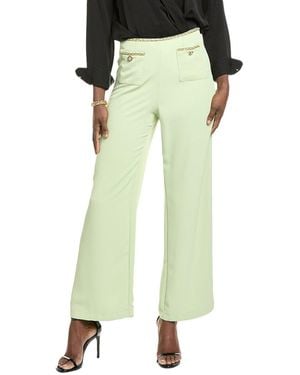 Gracia Chain Trim Wide Leg Pant - Green