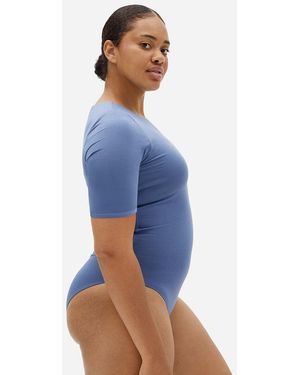 Everlane The Crewneck Bodysuit - Blue