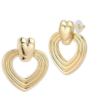 Sphera Milano Plated Heart Earrings - Metallic