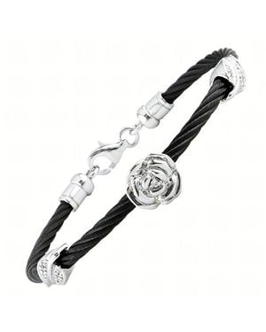 Gemstones 0.03 Ct. Tw. Diamond Bangle - Metallic