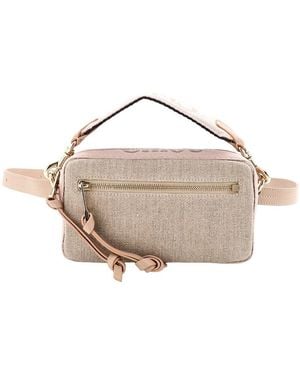 Chloé Beige Canvas & Leather Woody Convertible Belt Bag (authentic Pre-loved) - Multicolor