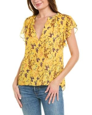 A.L.C. Birds Of Paradise Silk Top - Yellow