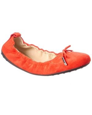 Tod's Suede Ballerina Flat - Pink