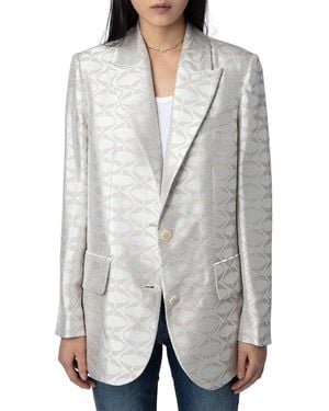Zadig & Voltaire Vicka Jac Wings Blazer - Gray