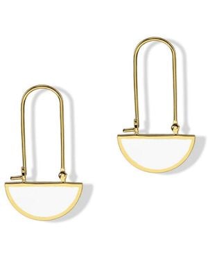 Argento Vivo 18k Over Silver Drop Earrings - White
