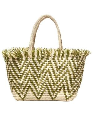 Mar Y Sol Bahia Raffia Tote - Metallic
