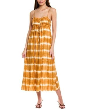 JLuxe Drawstring Maxi Dress - Orange