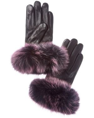 La Fiorentina Leather Gloves - Black