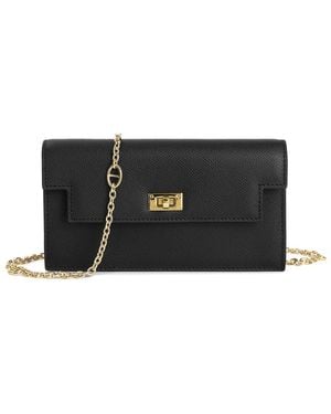 Tiffany & Fred Paris Grained Leather Wallet - Black