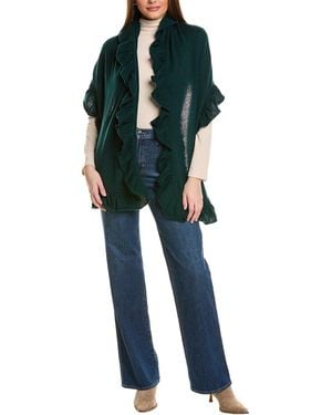 Forte Ruffle Cashmere Wrap - Blue