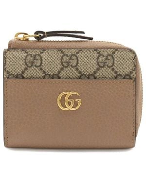 Gucci GG Marmont Compact Wallet Beige (authentic Pre-loved) - Brown