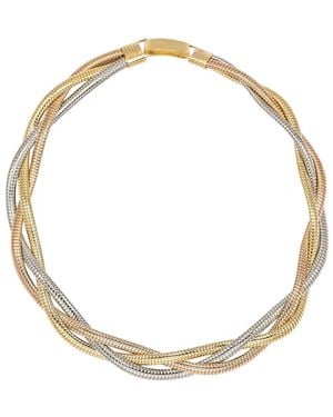 Eye Candy LA Sarah Meshed Two-Tone Collar Necklace - Metallic