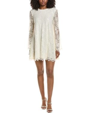 Toccin Gramercy Lace Silk-Trim Mini Dress - White