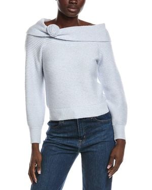 525 America Elizabeth Off-The-Shoulder Pullover - Blue